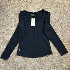 P'tula Scoopneck Long Sleeve - Black